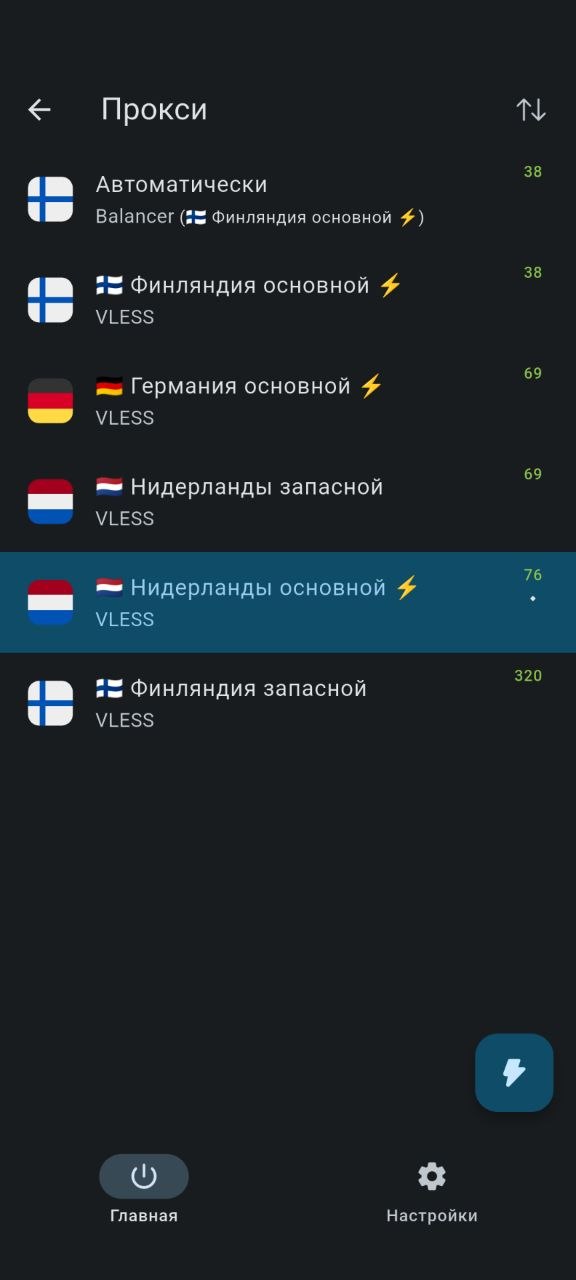 Список серверов TuTu4kA VPN — Финляндия, Германия, Нидерланды с пингами